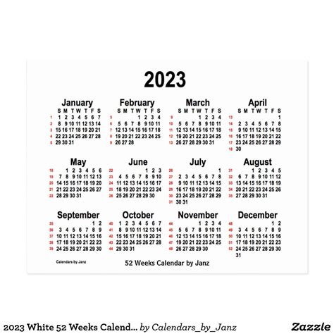 52 Week Calendar 2023 Printable Free Time And Date Calendar 2023 Canada