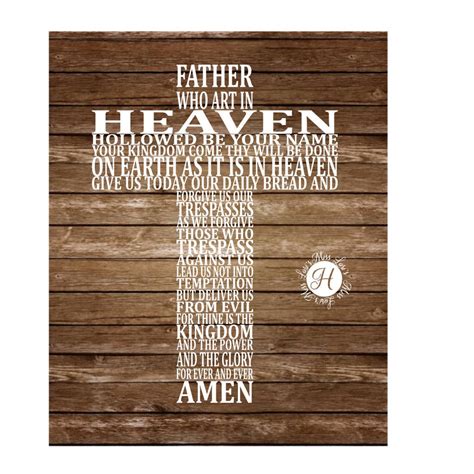 The Lords Prayer Cross Our Father Cross Svg Dfx Cut File Etsy