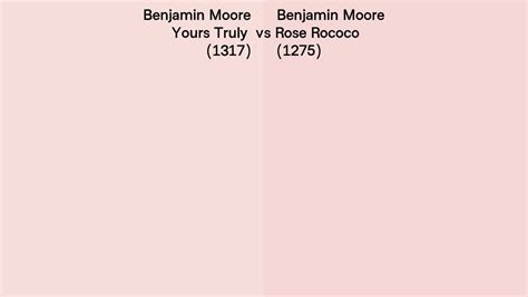 Benjamin Moore Yours Truly Vs Rose Rococo Side By Side Comparison