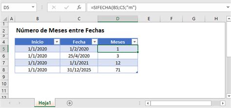 Funcion Para Calcular Meses En Excel Printable Templates Free