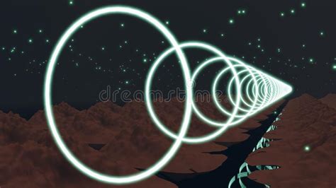 3d Rendering Flight In Abstract Sci Fi Tunnel Seamless Loop Stock