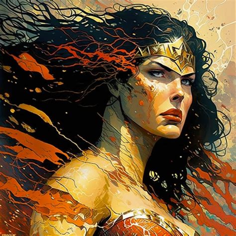 Wonder Woman In The Art Style Of Philippe Druillet