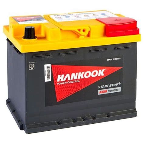 027 Agm Hankook Start Stop Car Battery 12v 60ah Sa56020