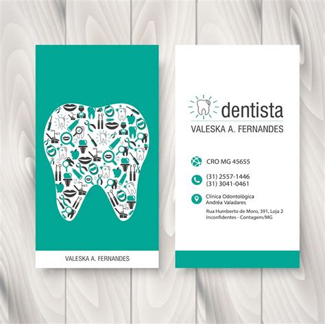 CartÃo De Visita 2016 Dentista Valeska A Fernandes Tarjetas De