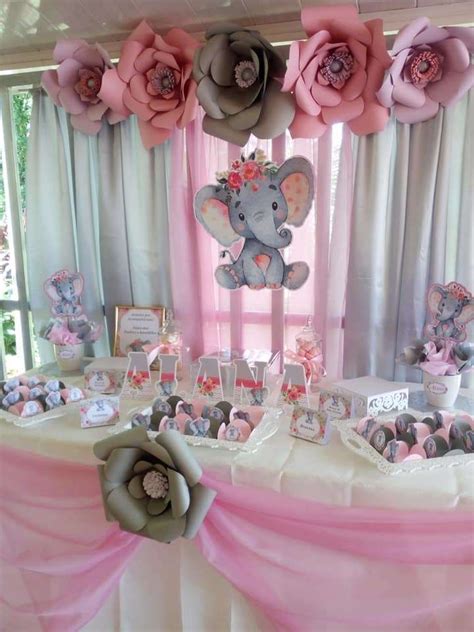 elefante elephant Baby Shower Party Ideas | Photo 1 of 10 | Girl baby