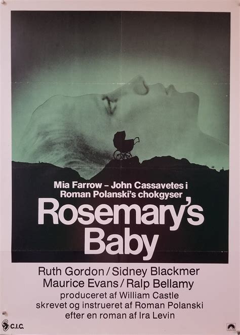 Rosemarys Baby Rare Original Vintage Danish Poster For Etsy In 2021
