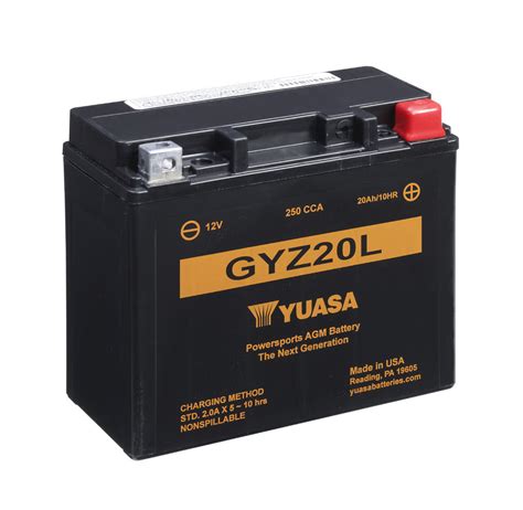 GYZ20L Yuasa High Performance Maintenance Free Battery - CPC batteries