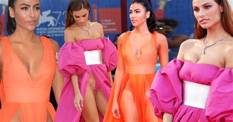 Most Embarrassing Red Carpet Dresses Ever Italian Models Stun Onlookers At Venice Film Festival
