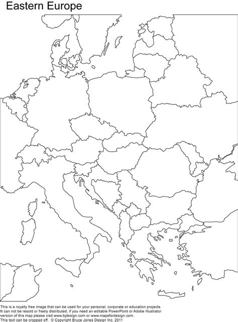World Regional Printable Blank Maps • Royalty Free  Europe Map