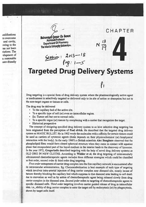 Solution Targeted Drug Delivery System Studypool