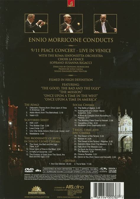 ennio morricone peace notes live in venice dvd 2007 dvd empire