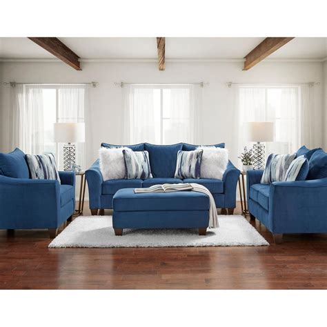 Arapahoe Home 90" Sofa in Velour Navy | NFM | Modern style living room