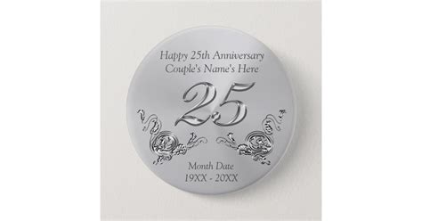 Personalized 25th Anniversary Pins Party Favors Zazzle