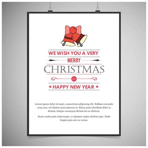 Free Vector Christmas Card Elegant Design