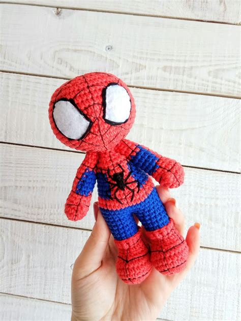 Spiderman Crochet Doll Amigurumi Spider Man Toy Inspired By Crochet