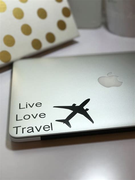 Live Love Travel Airplane Decal Laptops And Macbooks Travel Sticker