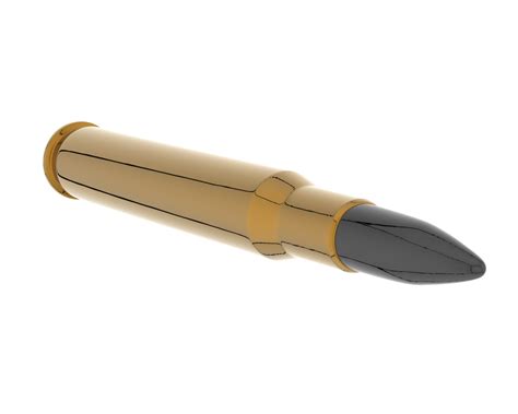 Bullet Isolated On Background 3d Rendering Illustration 37362923 Png