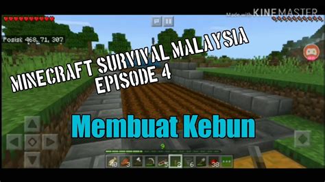 Minecraft Survival Malaysia Mcpe Episode 4 Membuat Kebun Youtube