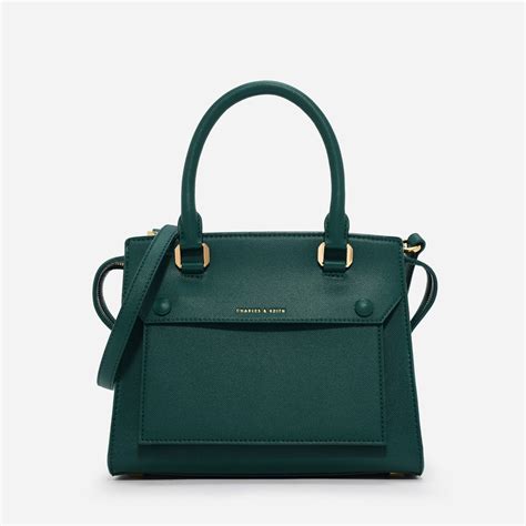 171 people have already reviewed charles & keith. CHARLES & KEITH Green Structured Top Handle Bag | Leather ...