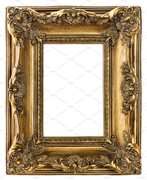 Golden Picture Frame  High Quality Arts And Entertainment Stock