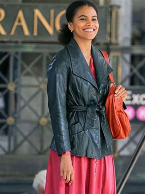 zazie beetz joker sophie dumond leather coat