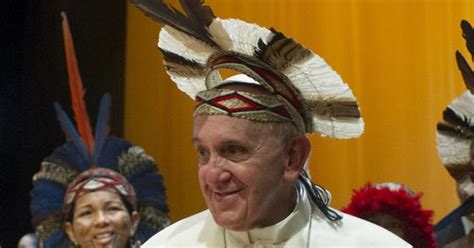 White Wolf Pope Dons Amazon Pataxo Headdress After Brazil Speech