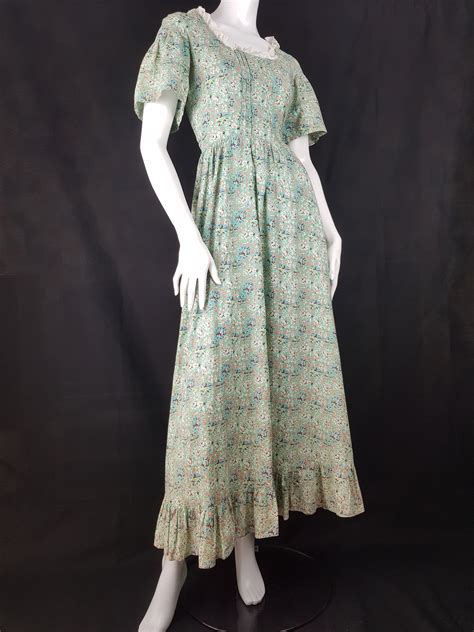Vintage 1970 S Laura Ashley Dress Made In Wales Floral Etsy