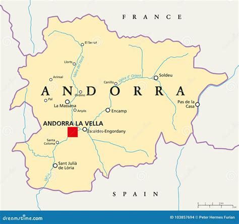 Europe Political Map Andorra