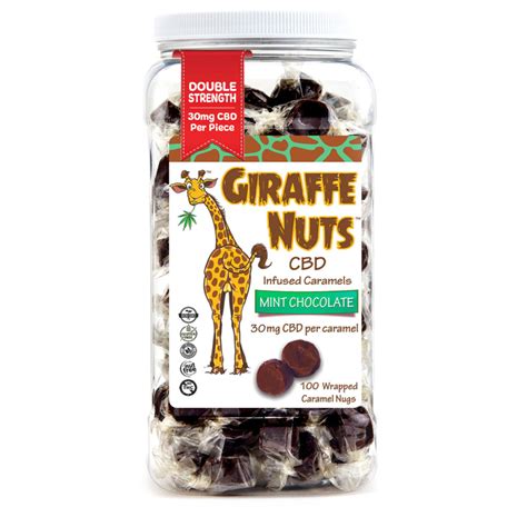 Giraffe Nuts Mint Chocolate Bulk Bin 3000mg Cbd 100 Pieces