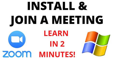 Zoom For Windows Installing And Joining A Meeting Youtube