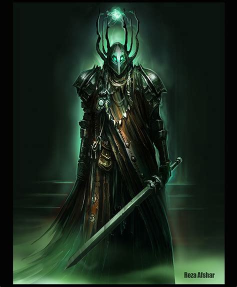 Necromancer By Reza Afshar Art On Deviantart Fantasy Armor Dark