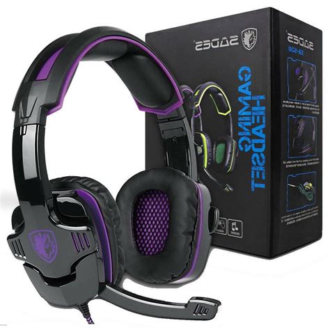 Ps4 Headset With Mic Purple Stereo Gaming Headphone