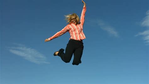 Woman Meditating In Mid Air Slow Motion Stock Footage Video 4562570