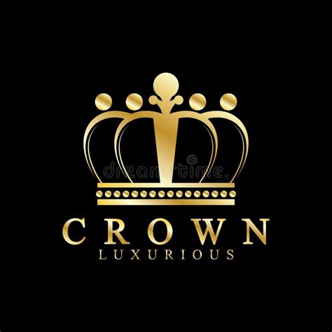 Gold Crown Icons Queen King Golden Crowns Luxury Logo Design Vector On