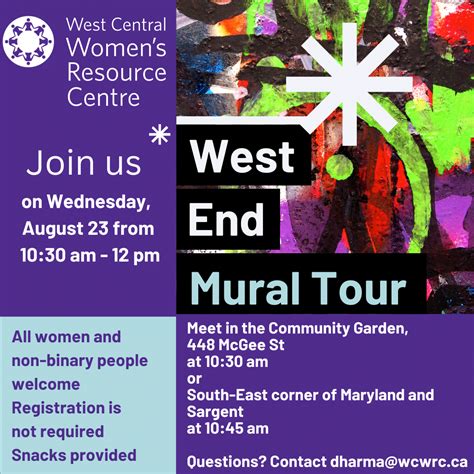 West End Mural Tour West Central Womens Resource Centre