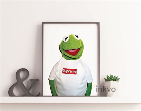 Supreme Kermit The Frog Premium Matte Poster Print Etsy