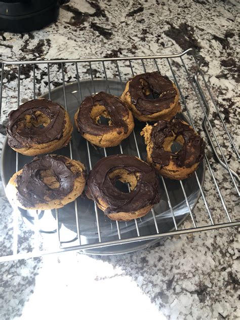 Preheat the oven to 350 deg. Made pumpkin keto donuts this morning! Easy and delicious ...