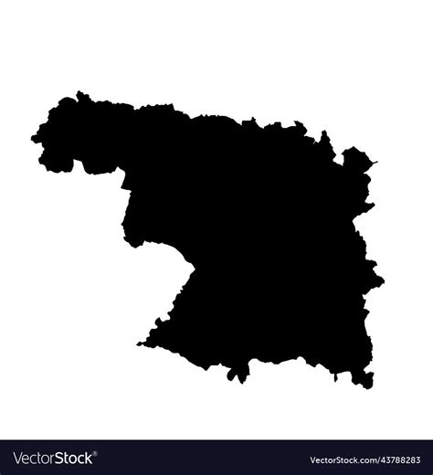 Zamora Map Silhouette Isolated Royalty Free Vector Image