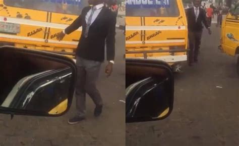 Bus Conductor Spotted In Suit And Tie In Lagos Video