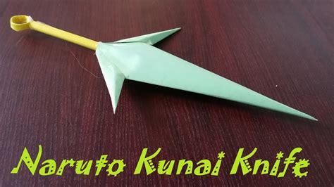 How To Make A Throwing Kunai Knife Using Paper Naruto Knife Youtube