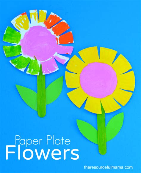 Create a variety of flowers by using different colors, patterns and textures of paper. 50 Paper Plate Crafts For Kids | Top Notch Teaching