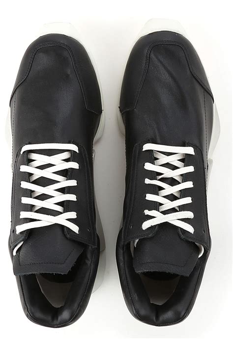 Rick Owens Leather Level Runner Sneakers In Black For Men Lyst