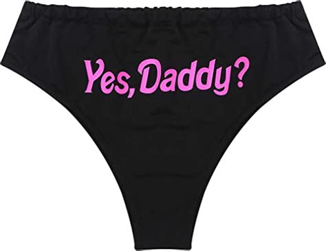 freebily women ladies yes daddy sexy letter print underwear naughty panties brief knicker
