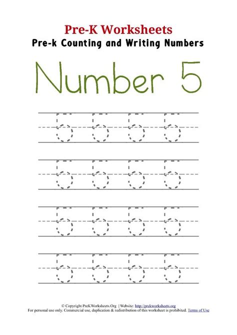 Check spelling or type a new query. Writing Number 5 Worksheet | Pre K Worksheets Org ...