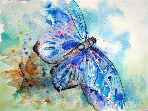 Watercolour Florals Butterfly 2