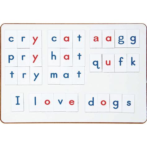 Magnetic Alphabet Letter Tiles With Red Vowels