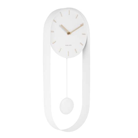Karlsson Pendulum Charm Wall Clock White Wall Clock Clock White