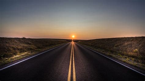 Sunset Road Wallpaper Background Full Hd Download Free Cbeditz