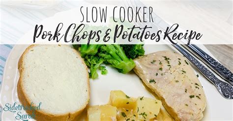 In a small bowl mix the brown sugar, paprika, salt, and pepper. Slow Cooker Pork Chops and Potatoes | Sidetracked Sarah