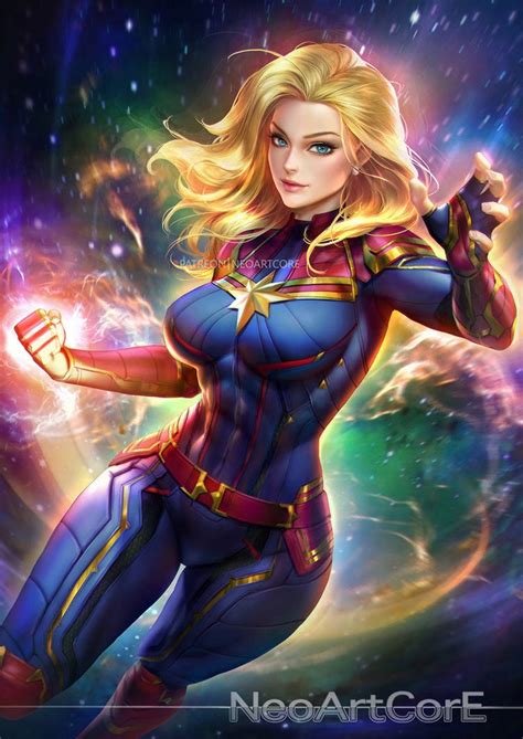 neoartcore marvel captain marvel captain marvel marvel comics art marvel superheroes